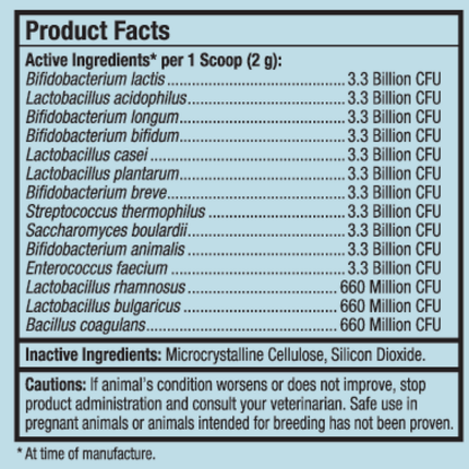 Dr-Mercola Complete Probiotics Pet 3 17 oz Supplement Facts