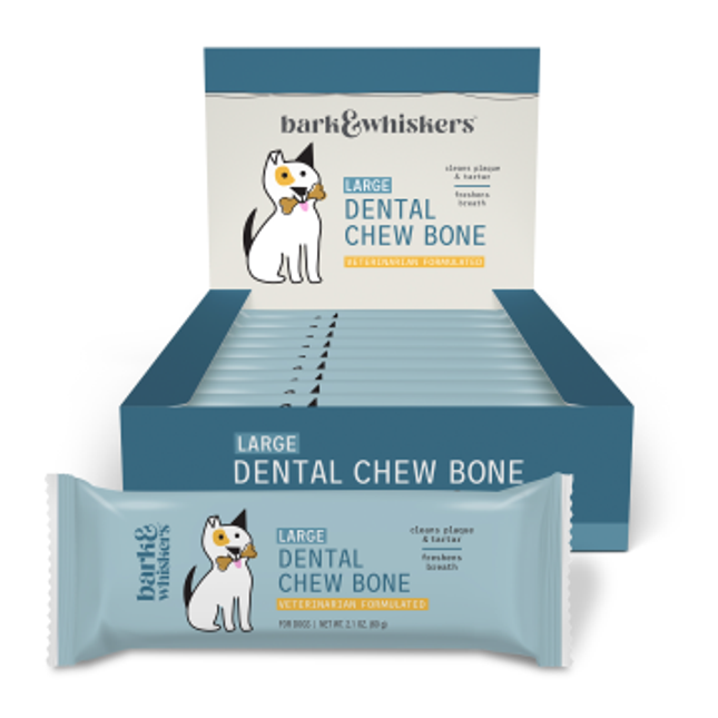 Dr Mercola Dog Dental Chew Bones Large 2.08oz 12 pk