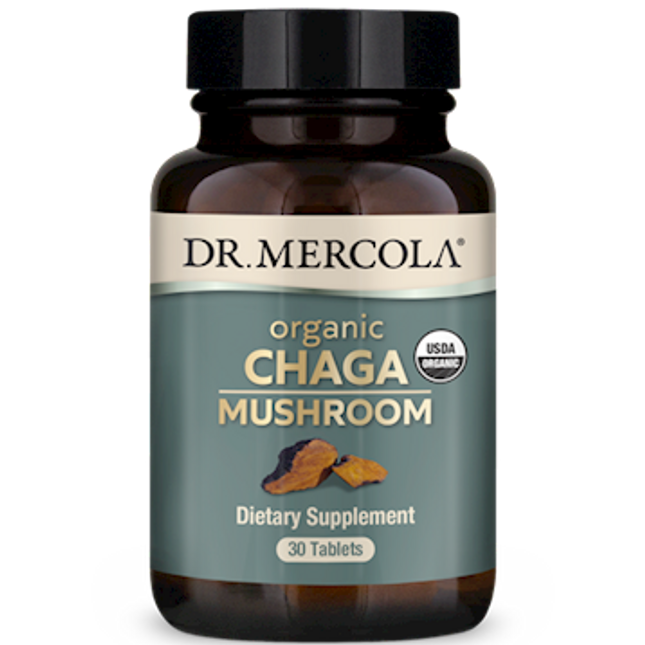Dr Mercola Organic Chaga Mushroom 30 tabs 