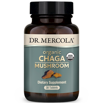 Dr Mercola Organic Chaga Mushroom 30 tabs 