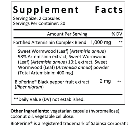 EcoNugenics ArteMax 60 caps Supplement Facts