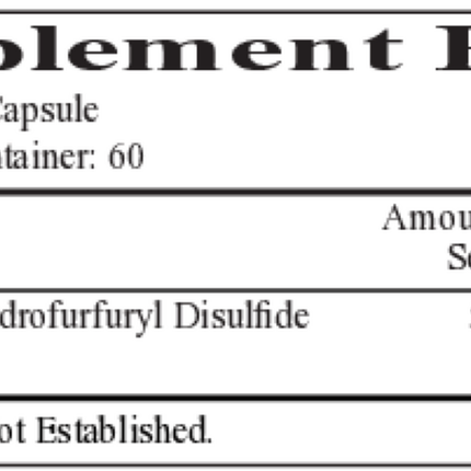Ecological Formulas Allithiamine Supplement Facts