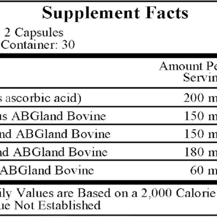 Ecological Formulas HRF-Thalamic 60 caps Supplement Facts