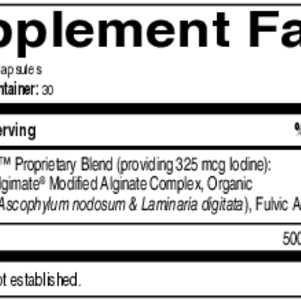 EcoNugenics GlyphoDetox 60 caps Supplement Facts