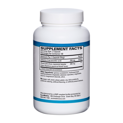 Euromedica Quercetin plus Vitamin C 60 caps Supplement Facts
