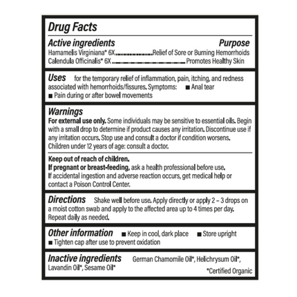 Forces of Nature Fissure Organic .37 oz Supplement Facts 