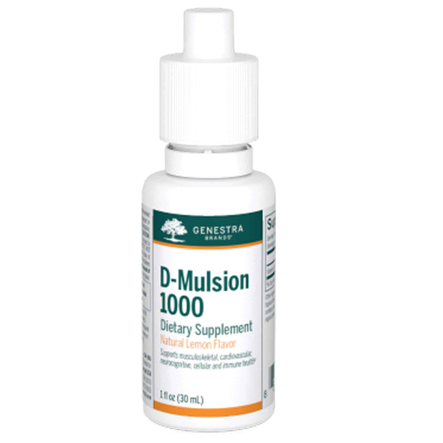 Genestra D-Mulsion 1000 (Natural Lemon Flavor) 1 oz