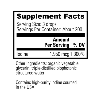 Global Healing Detoxadine 1 oz liquid Supplement Facts 