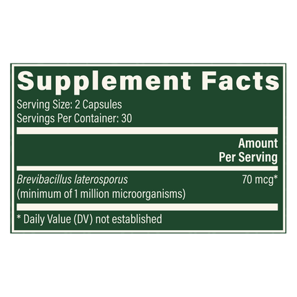 Global Healing Center Latero-Flora 60 caps Supplement Facts