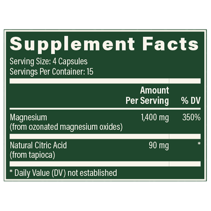 Global Healing Oxy-Powder 60 capsules Supplement Facts 