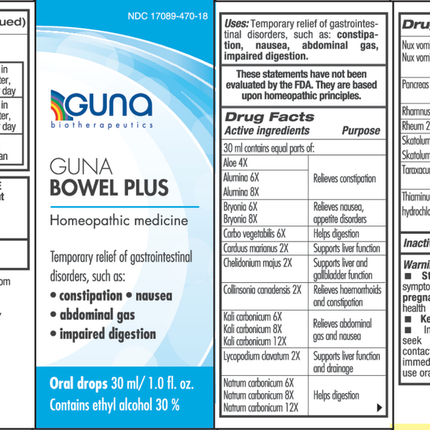 Guna GUNA Bowel Plus 30 ml Supplement Facts
