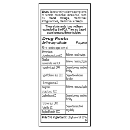 Guna Guna Female Balance 30 ml Supplement Facts