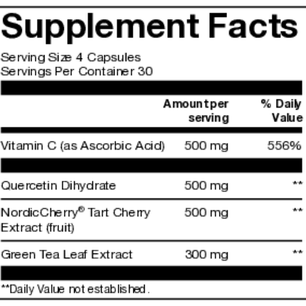 HumanN Uric Acid Balance 120 vegcaps Supplement Facts