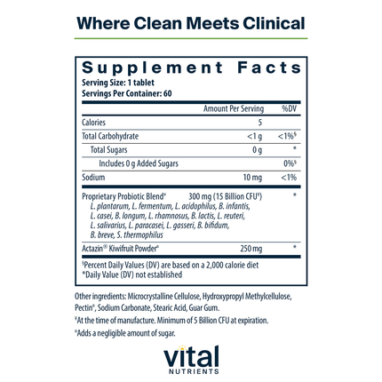Hyperbiotics PRO-15 Advanced Strength 60 tabs Supplement Facts 