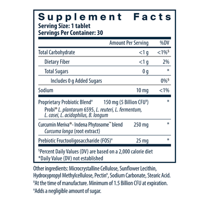Hyperbiotics PRO-Men 30 tabs Supplement Facts 