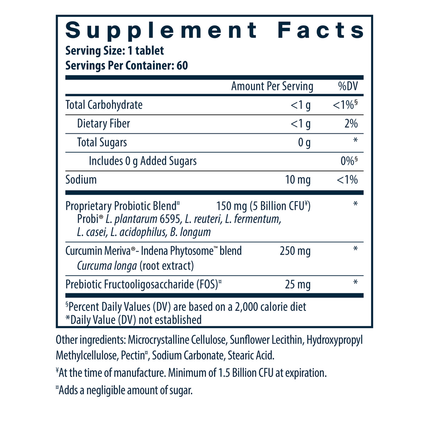 Hyperbiotics PRO-Men 60 tabs  Supplement Facts
