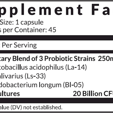 InterPlexus Fortefy 45 Capsules Supplement Facts 