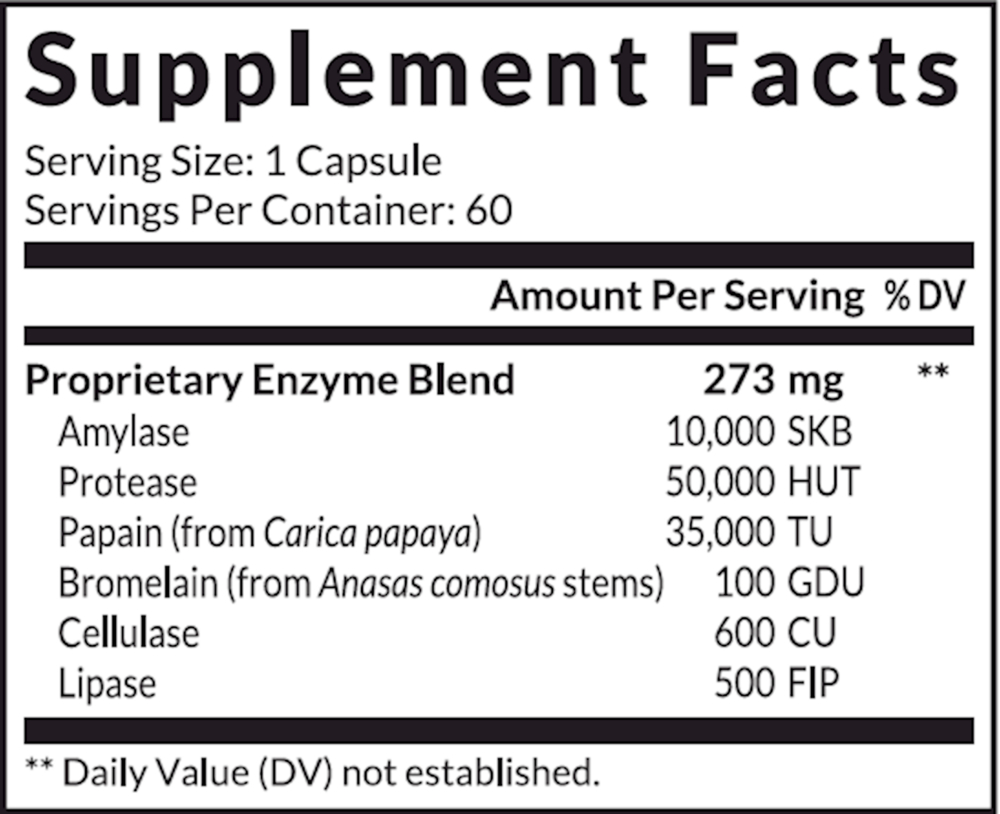 InterPlexus Mega-Polyzyme 60 Capsules | VitaLiving