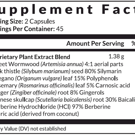 InterPlexus ProEnt2 Plus 90 Capsules Suppleemnt Facts 