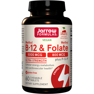Jarrow Formulas Methyl B-12 Methyl Folate Cherry 60 tabs