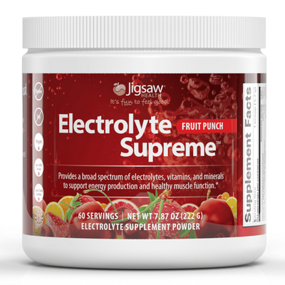 Jigsaw Health Electrolyte Supreme Fruit Punch Jar 222 grams