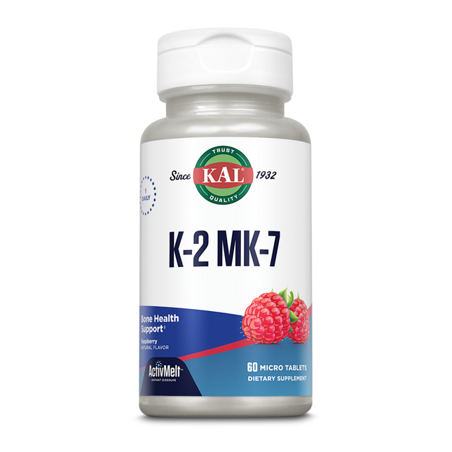 KAL K-2 MK-7 ActivMelt GF Raspberry 60 tabs