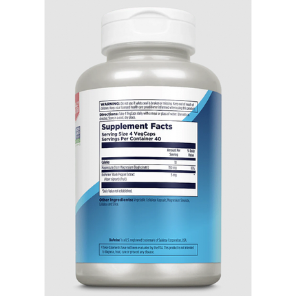 KAL Magnesium Glycinate 350 160 caps Supplement Facts