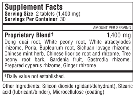 Kan Herbs - Herbals Relaxed Wanderer 60 tabs Supplement Facts