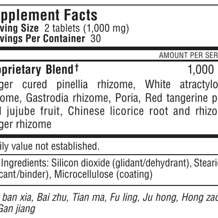 Kan Herbs - Traditionals Ascending Clarity 60 Tablets Supplement Facts