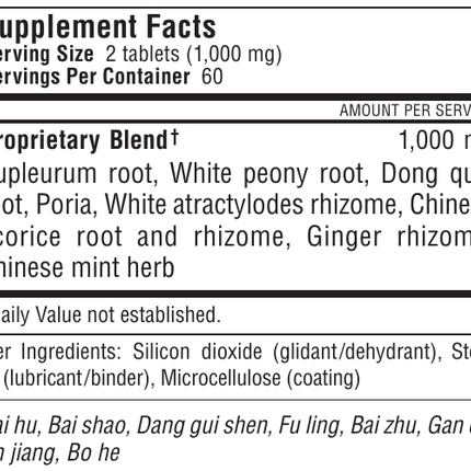 Kan Herbs - Traditionals Free and Easy Wanderer 120 tabs Supplement Facts
