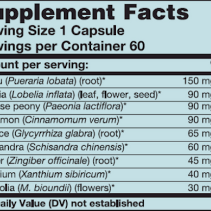 Karuna AllerEze 60 vegcaps Supplement Facts 