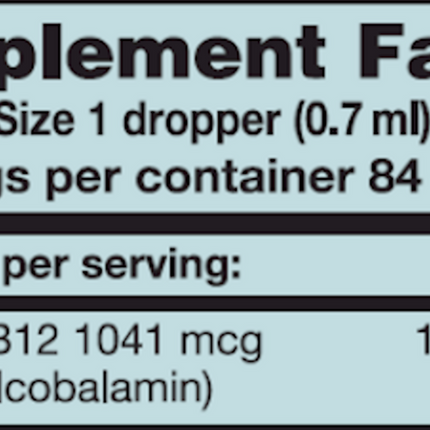 Karuna B 12 Liquid 2oz Supplement Facts 