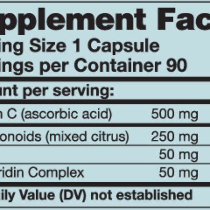Karuna C-Plex 90 vegcaps Supplement Facts 