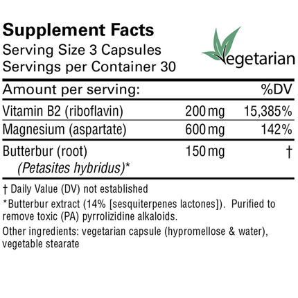 Karuna MigraMAXX 90 caps Supplement Facts