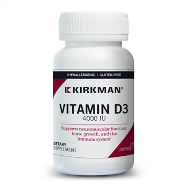 Kirkman Vitamin D-3 4000 IU 120 caps