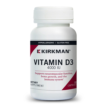 Kirkman Vitamin D-3 4000 IU 120 caps