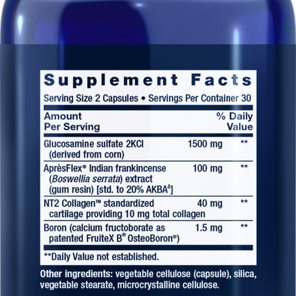 Life Extension ArthroMax Advanced 60 vegcaps Supplement Facts
