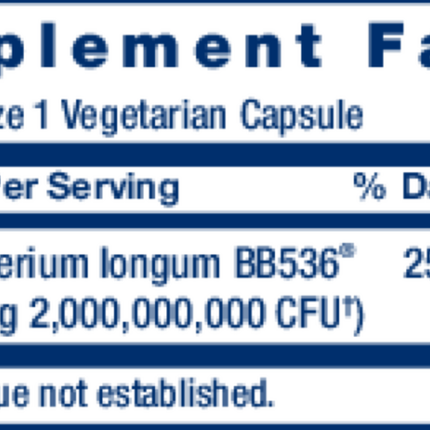 Life Extension Bifido GI Balance 60 vegcaps Supplement Facts