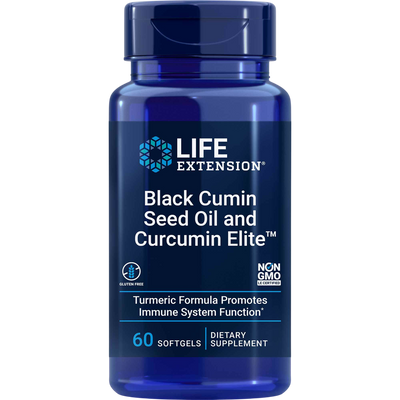 Life Extension Black Cumin Seed Oil and Curcumin Elite Turmeric Extract 60 softgels
