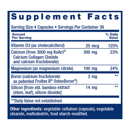 Life Extension Body Trim and Appetite Control 30 caps Supplement Facts