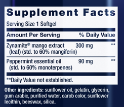 Life Extension Brain Fog Relief 30 softgels Supplement Facts
