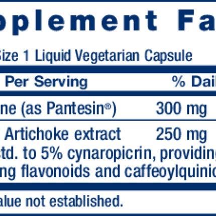 Life Extension CHOL-Support 60 liquid vegcaps Supplement Facts
