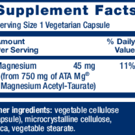 Life Extension Calm-Mag 30 caps Supplement Facts