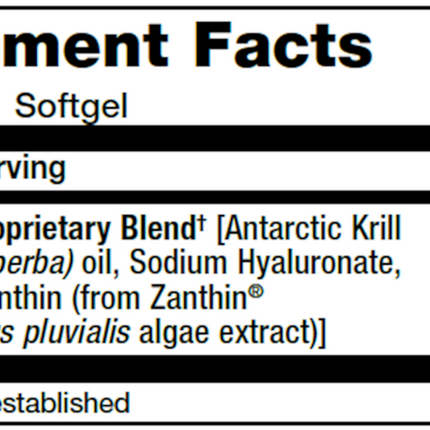Life Extension Krill Healthy Joint Formula 30 softgels Supplement Facts