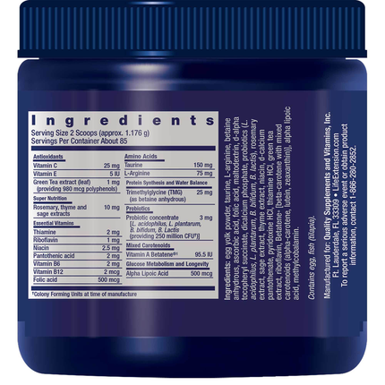 Life Extension Life Extension Cat Mix 100 grams Supplement Facts