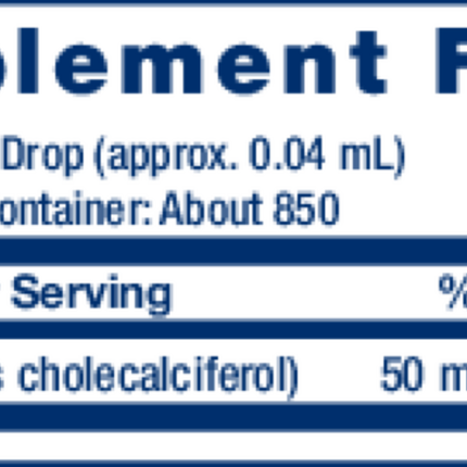 Liquid Vitamin D3 50 mcg 1 Fl. Oz.