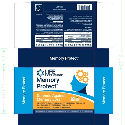 Life Extension Memory Protect 36 caps Supplement Facts