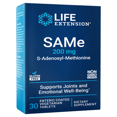 Life Extension SAMe (S-Adenosyl-Methionine) 200mg 30 ct