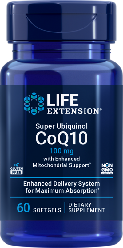 Life Extension Super Ubiquinol CoQ10 w/Enhanced Mitochondrial 100mg 60 softgels