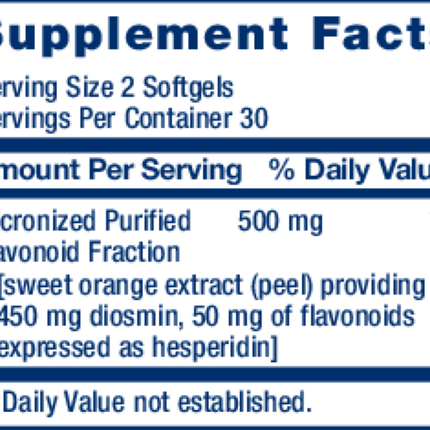 Life Extension Youthful Legs 60 softgels Supplement Facts